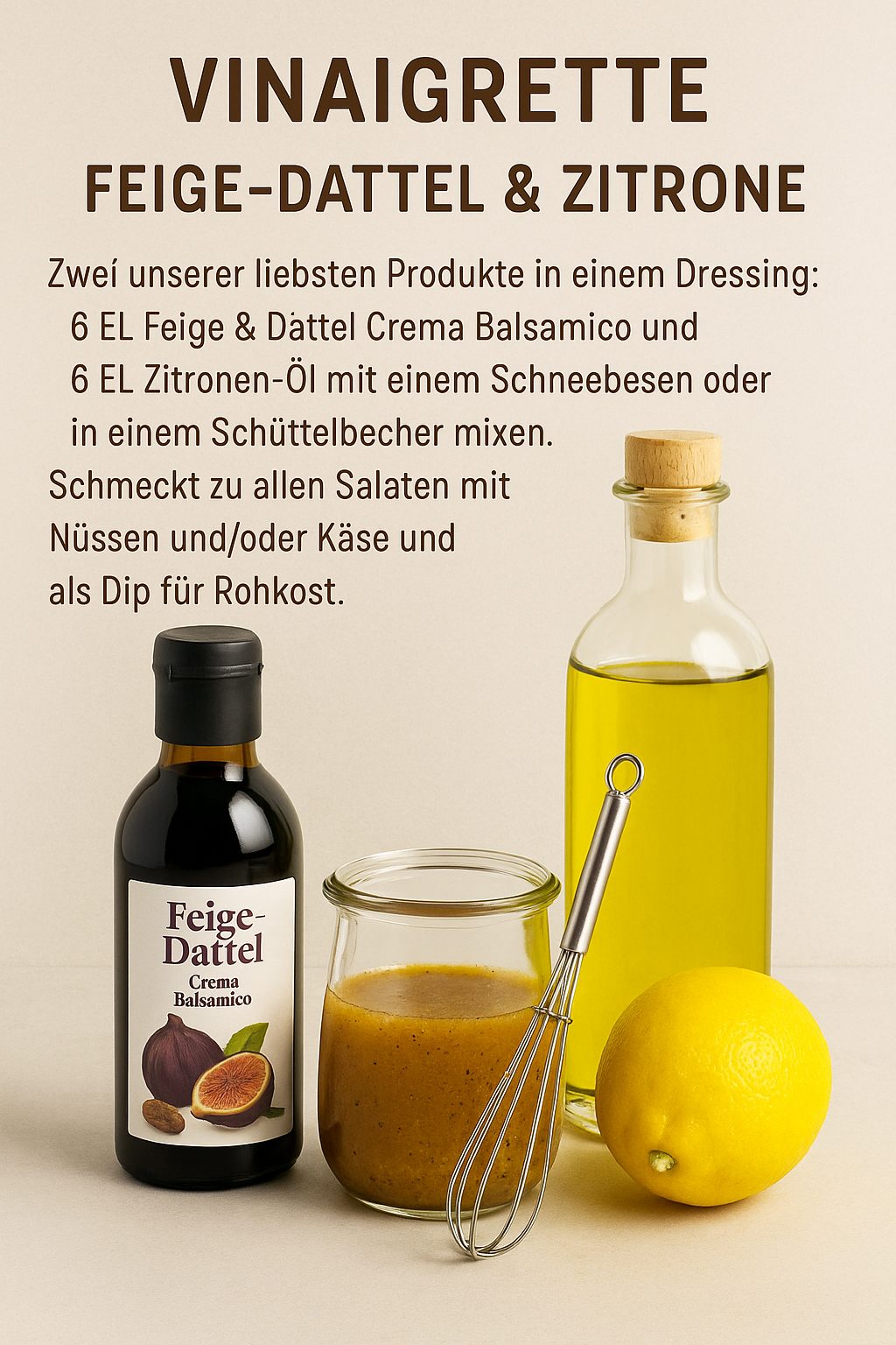 Vinaigrette  Feige-Dattel & Zitrone
