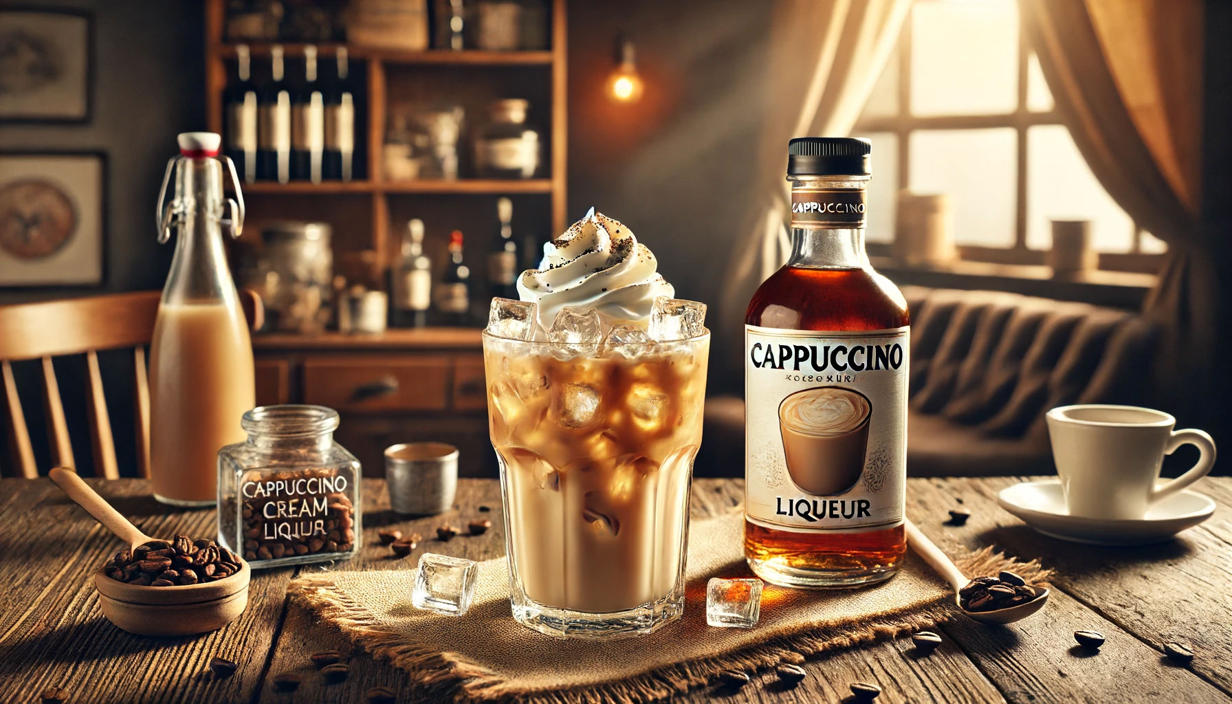 Eiskaffee mit Cappuccino-Sahne-Likör Eiskaffee mit Cappuccino-Sahne-Likör