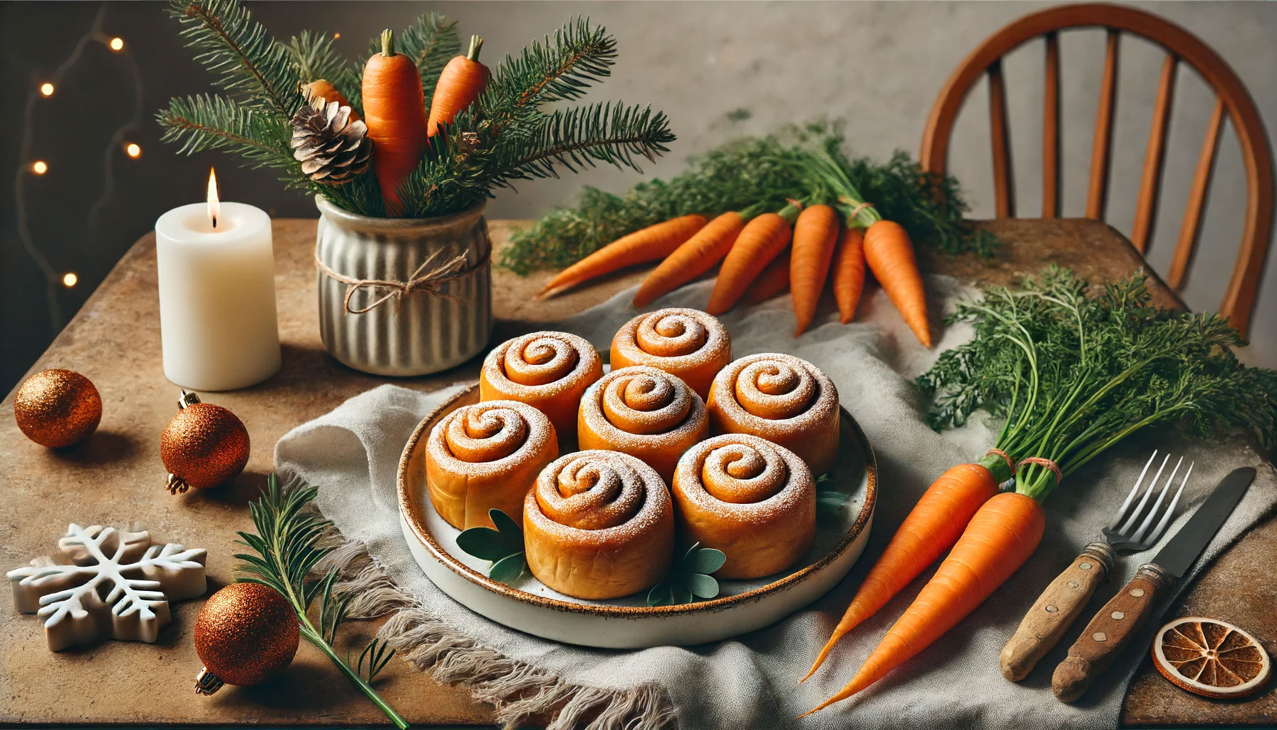 Weihnachtliche Möhrenschnecken Weihnachtliche Möhrenschnecken